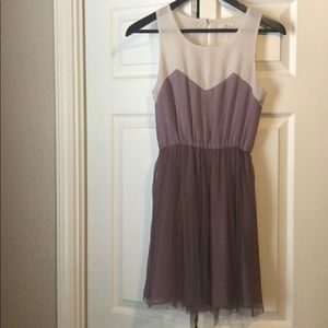 Blush XS dress - purple & cream colored - 3 layers